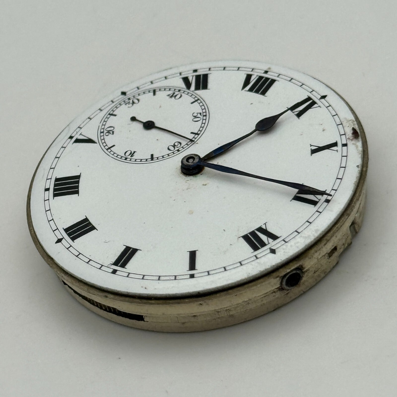 42.9mm Vintage Erlim Swiss Open Face Pocket Watch Movement PARTS REPAIR SPARES