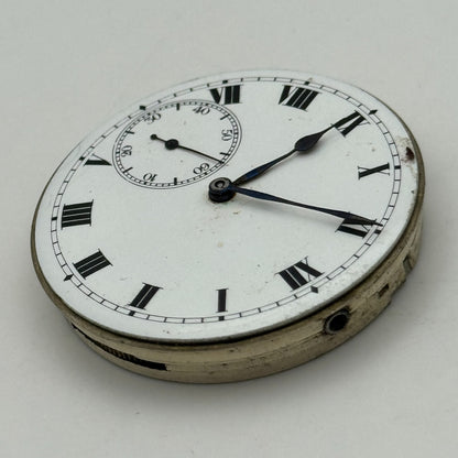 42.9mm Vintage Erlim Swiss Open Face Pocket Watch Movement PARTS REPAIR SPARES