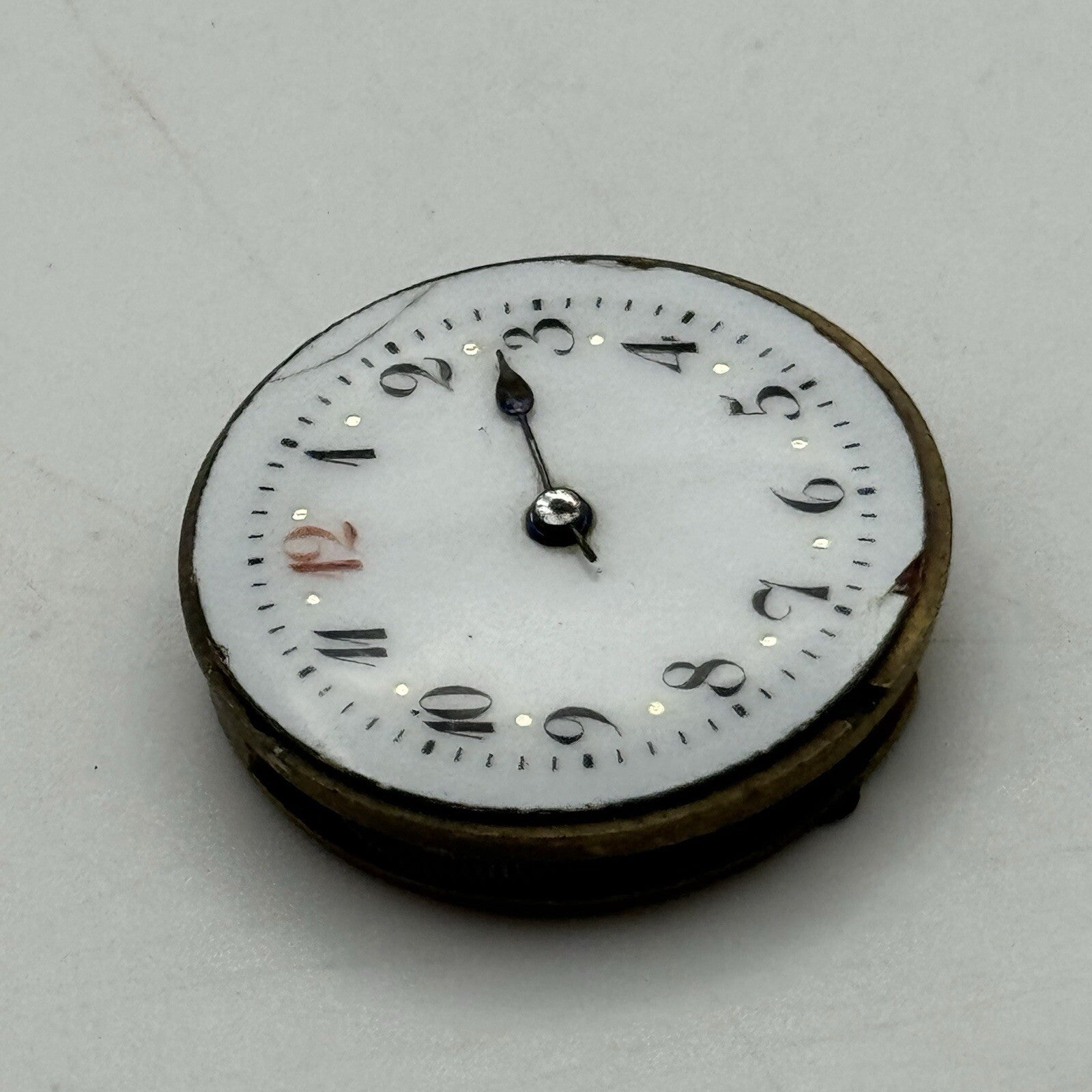 28.5mm Military Style Swiss Porcelain Watch Movement Parts Repair Restore
