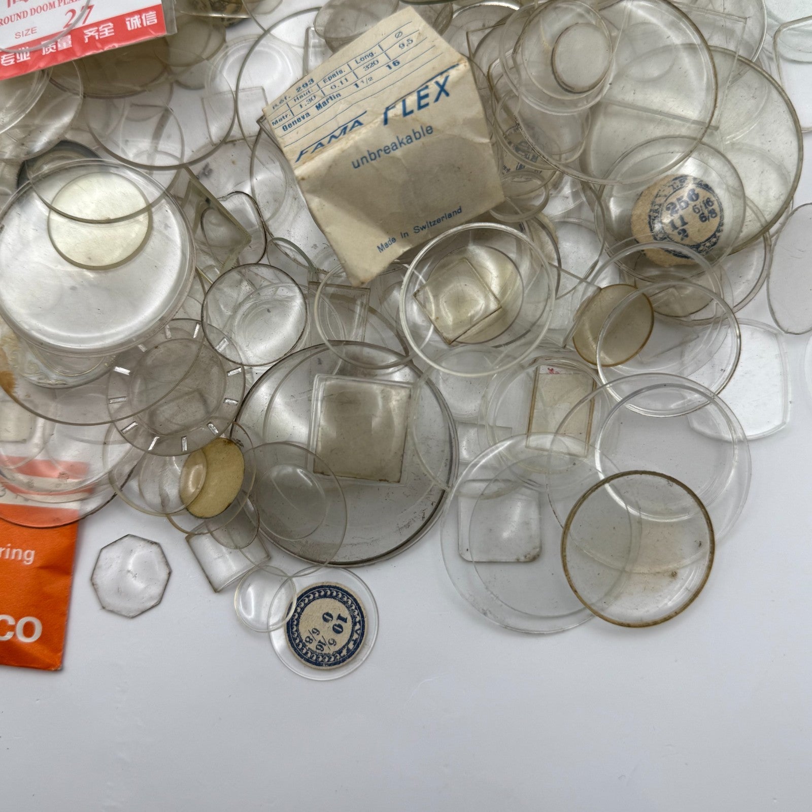 Bundle Of Mixed Wristwatch Pocket Watch Crystals New / Used Joblot Spares Repair