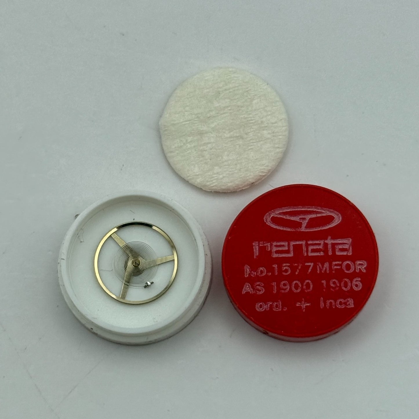 AS 1900 1906 Balance Wheel Complete And Spring 1577 M Watch Movement Parts NOS