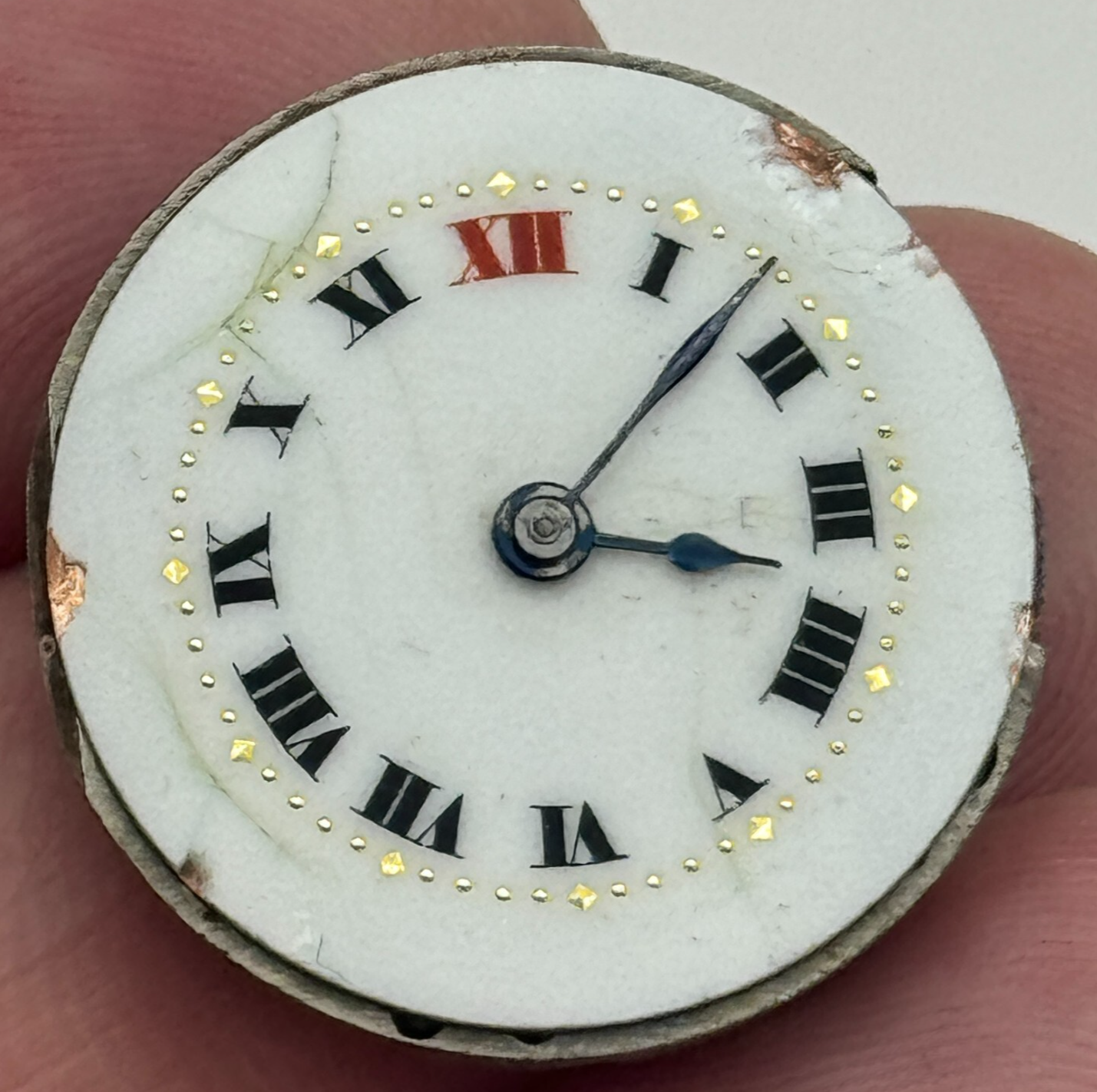 23.6mm 15 Jewels Roman Numerals Trench Watch Movement Manual Wind PARTS SPARES
