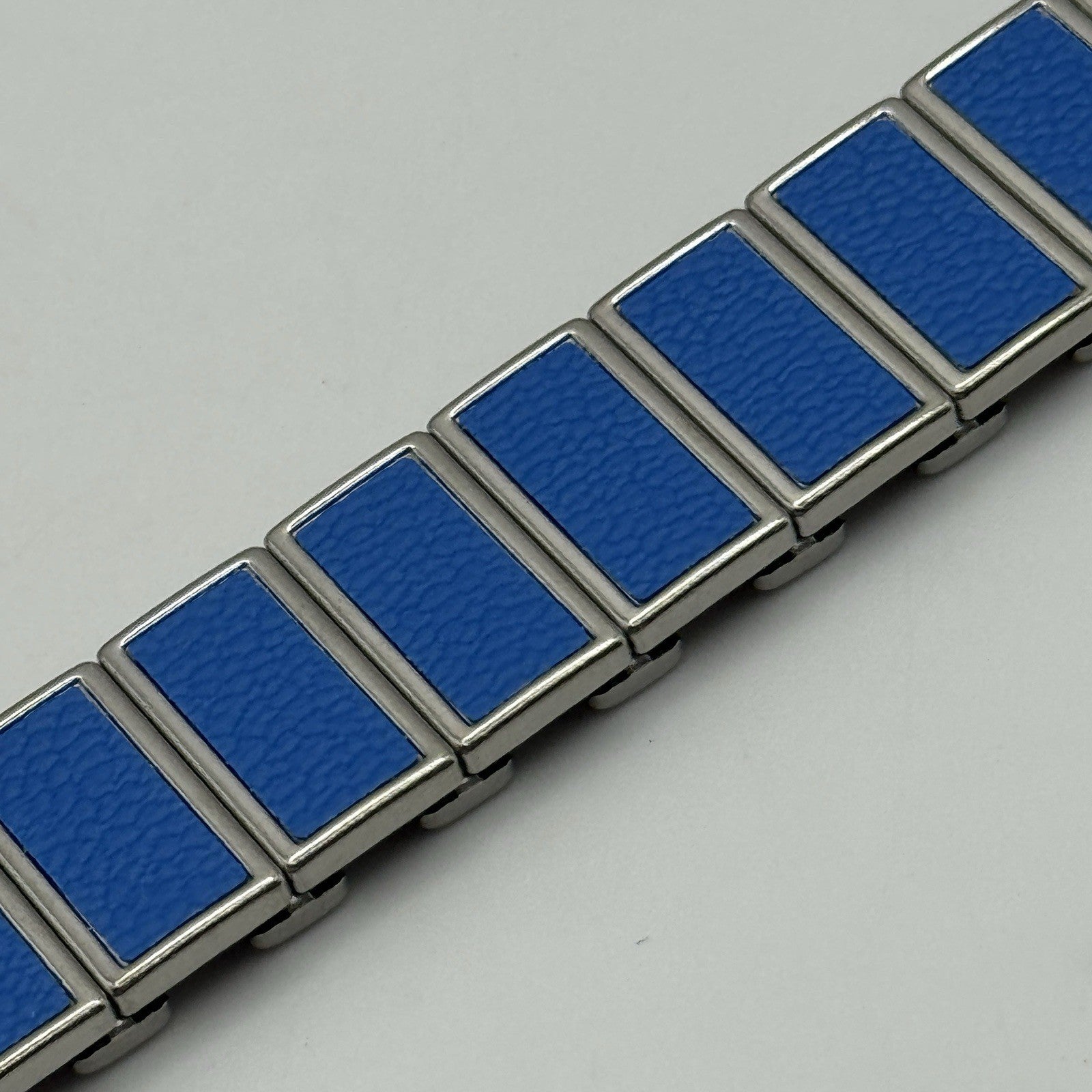 20mm Lug Rowi Fixo Flex Vintage New Old Stock NOS Expandable Strap Blue Silver