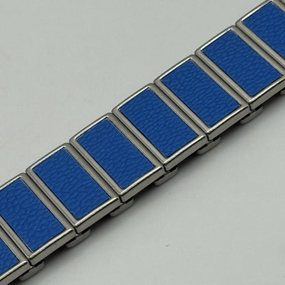 20mm Lug Rowi Fixo Flex Vintage New Old Stock NOS Expandable Strap Blue Silver