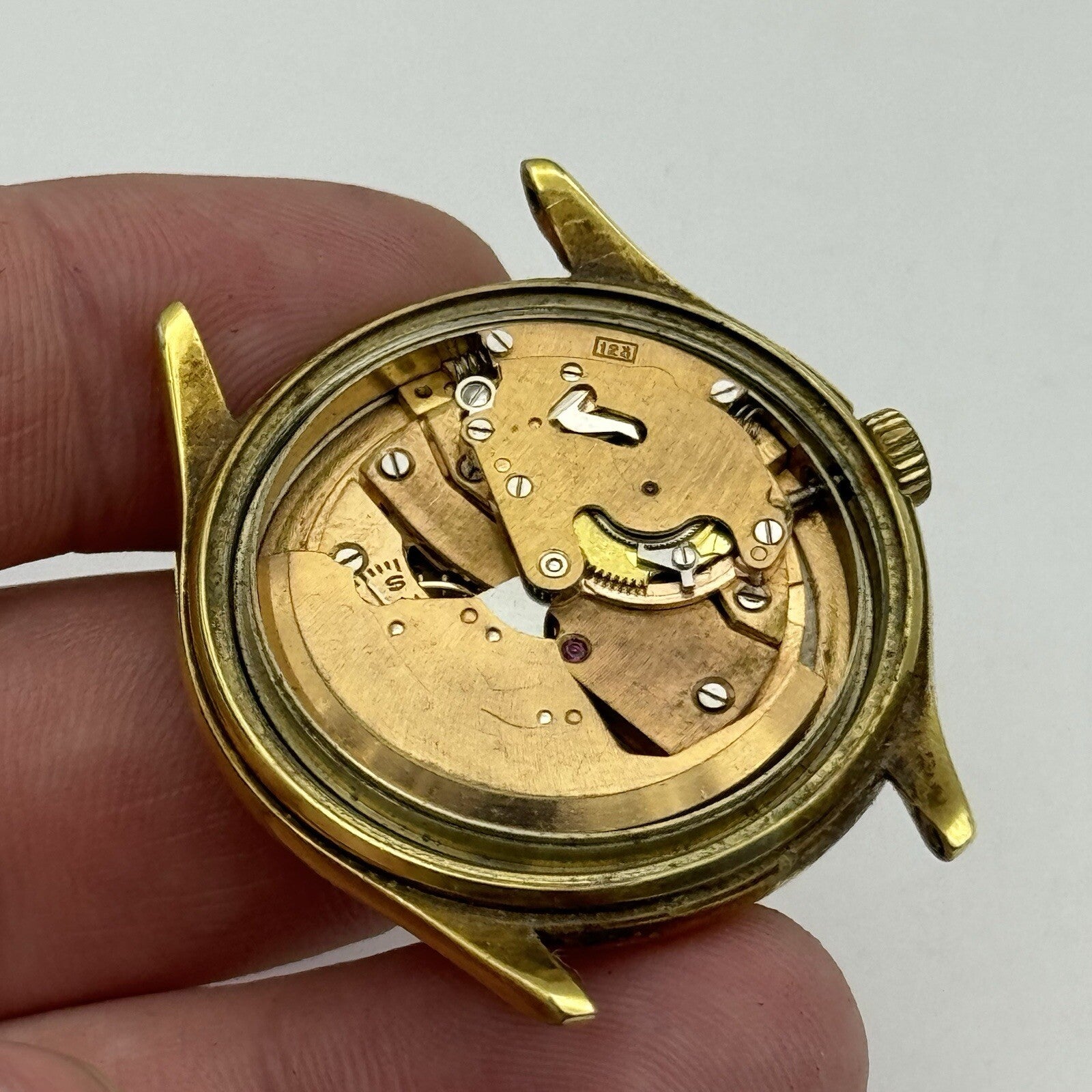 35mm Ebel Cal 123 / 1344 Automatic Bumper Sweep Secs Vintage Watch - TO RESTORE