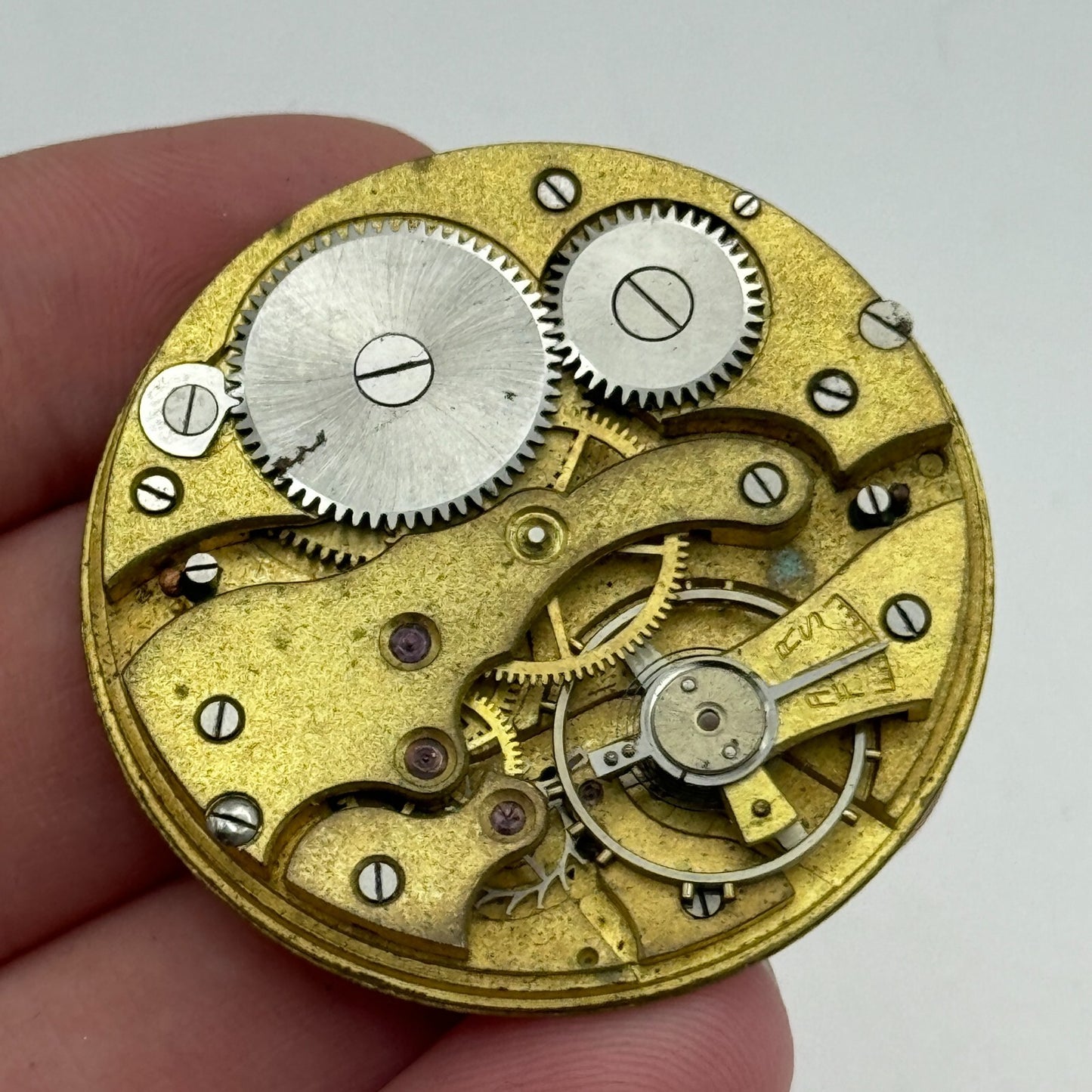40.7mm Swiss 24 Hour Dial Sub Seconds Pocket Watch Movement Hands PARTS SPARES