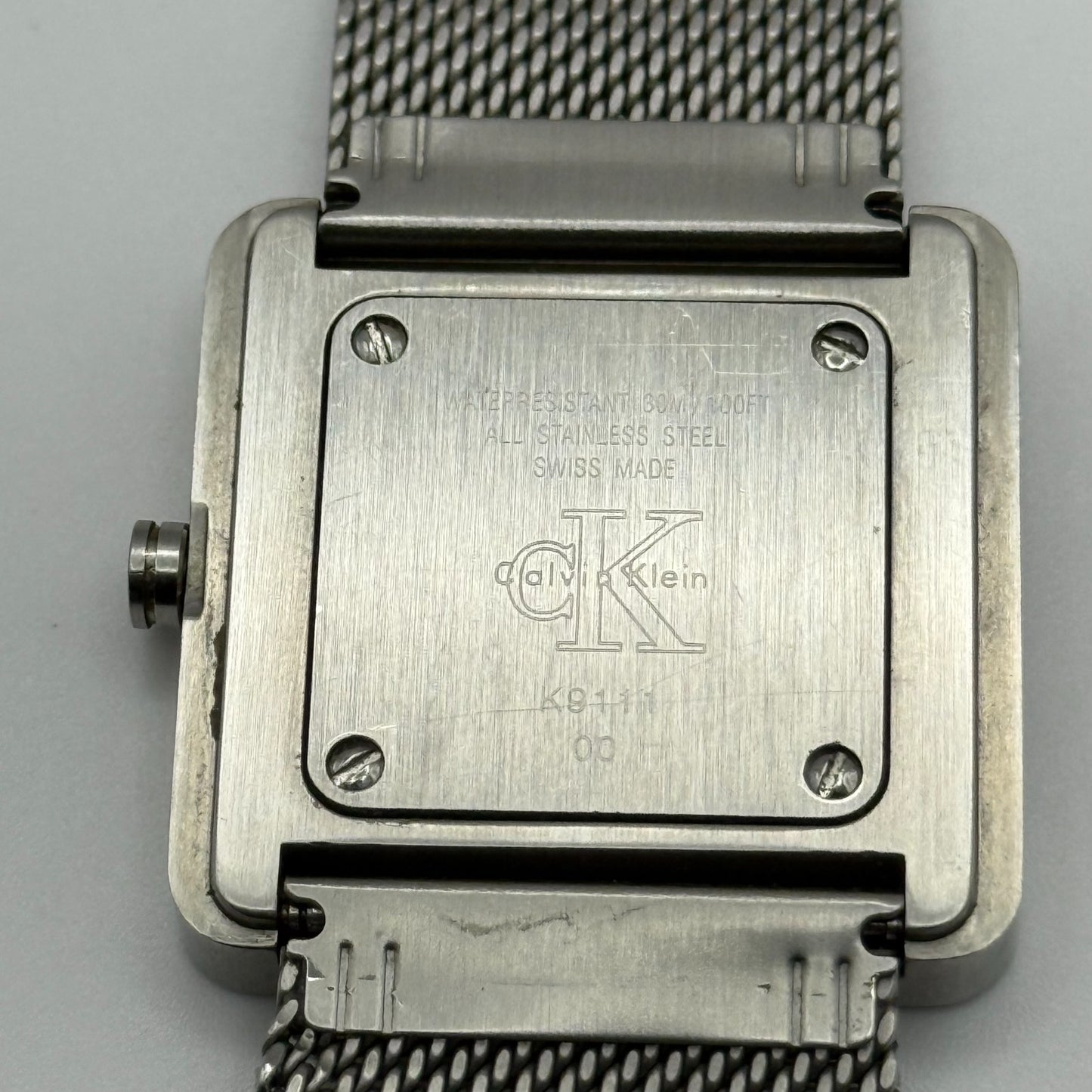 Calvin Klein Ladies Quartz Watch Black Dial Mesh Strap Swiss 30mm PARTS REPAIR