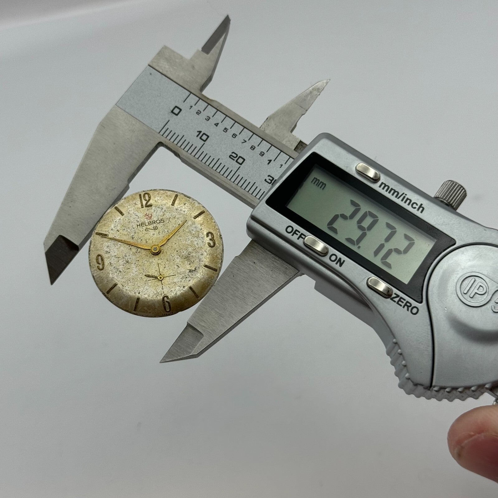 25.9mm Helbros PS32 Manual Wind Swiss 7 Jewels Watch Movement Vintage PARTS