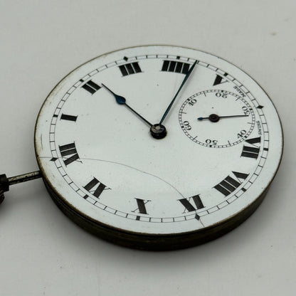 46.1mm Open Face Swiss Balance Ok Pocket Watch Movement PARTS REPAIR