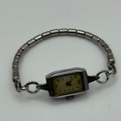 14mm Vintage Ladies Art Deco Beaded Bracelet Manual Wind Watch PARTS / REPAIR