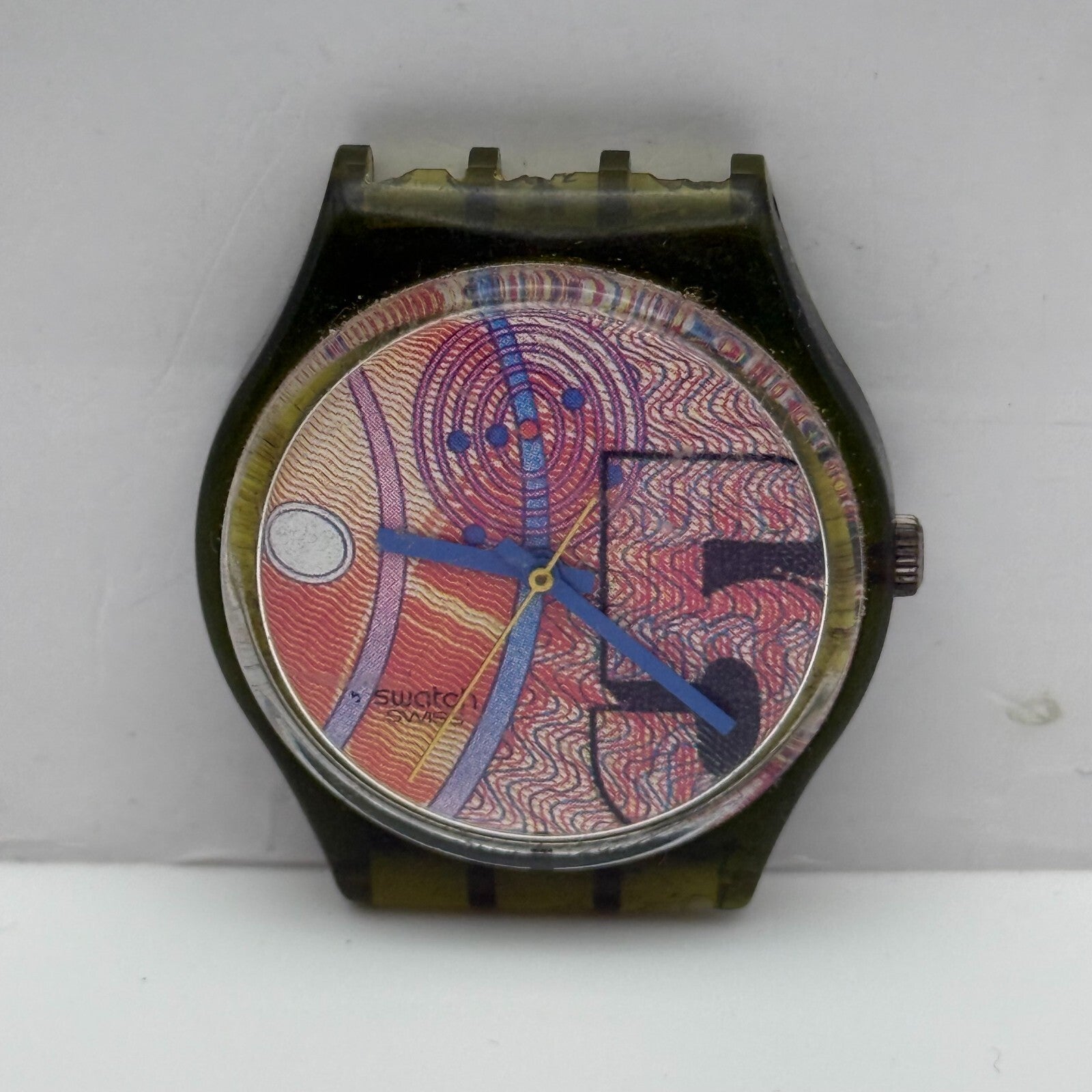 33mm Vintage 1990 Swatch Franco GG110 Watch UNTESTED PARTS REPAIR