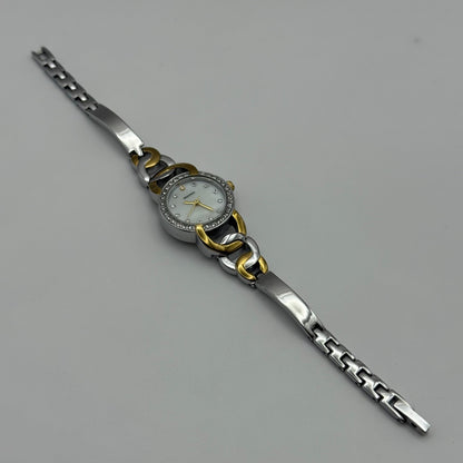 22mm Working Ladies Sekonda Two Tone Jewelled Quartz Japan Watch 6.25 Inches