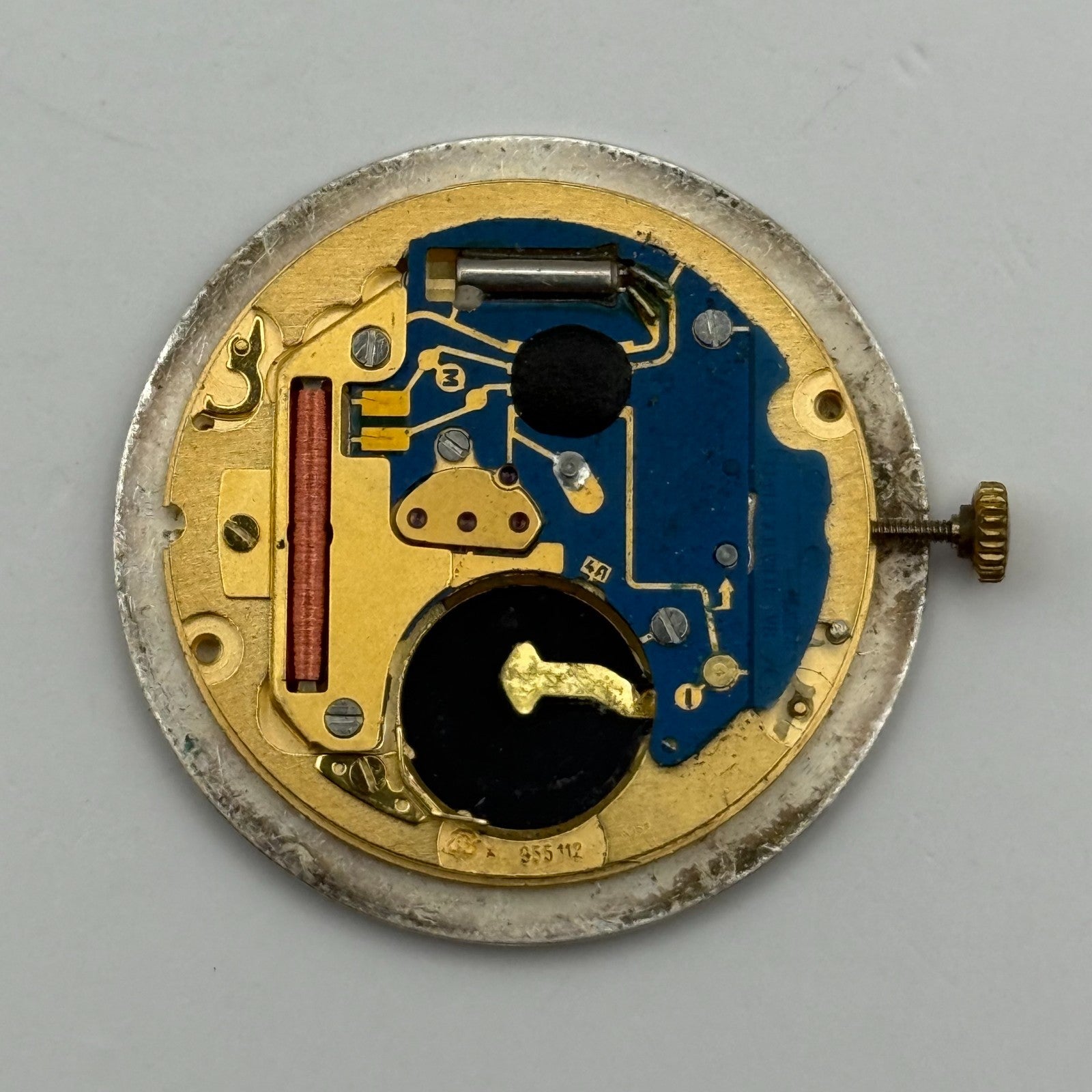 ETA 955.112 Quartz Watch Movement Mappin & Webb Date Vintage Parts Repair 26.2mm