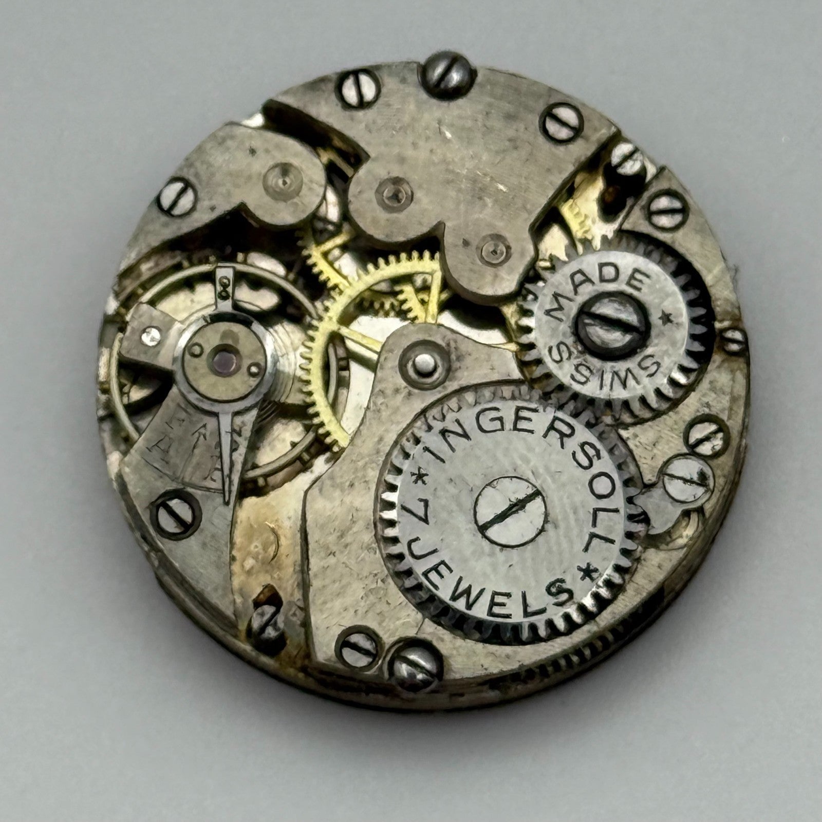 23.6mm Vintage Ingersoll Rolex Rolco Manual Wind Watch Movement PARTS REPAIR