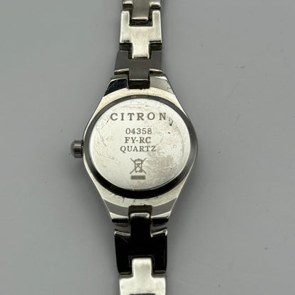 Citron BLC202 Ladies Quartz Watch Black Dial Silver Tone Bracelet Working 21mm