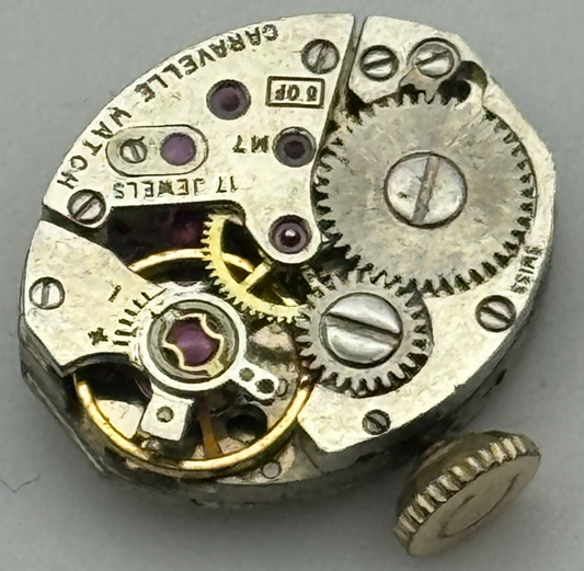 12.8mm Caravelle Ladies 5 OF Manual Wind Swiss Watch Movement Vintage PARTS