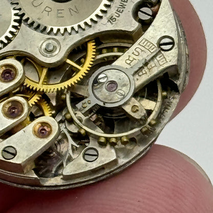 23.6mm Buren Dawsons LTD Dunedin Manual Wind Watch Movement Swiss Vintage PARTS