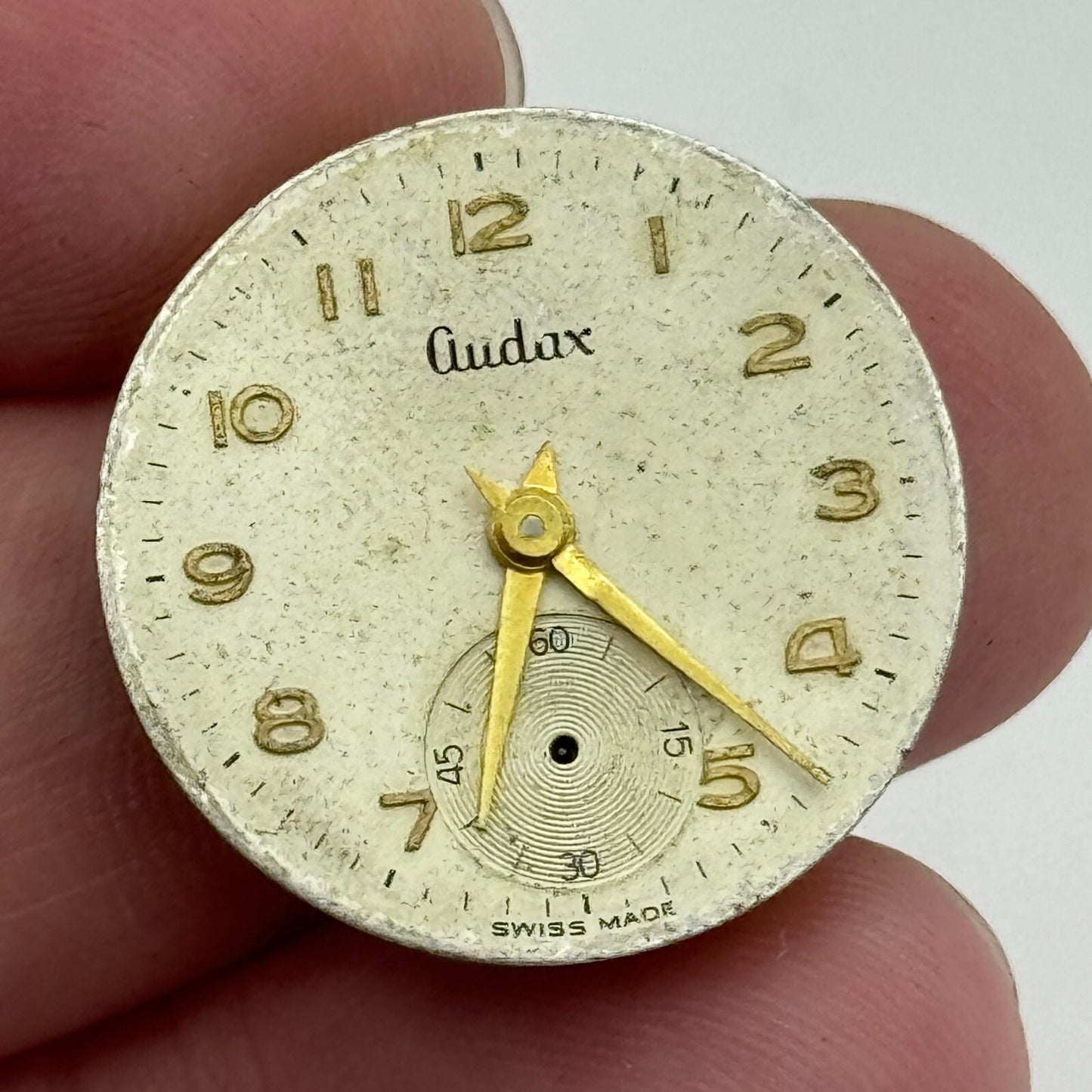 23.6mm Audax Cal 18 Manual Wind Watch Movement Swiss Made Vintage PARTS SPARES