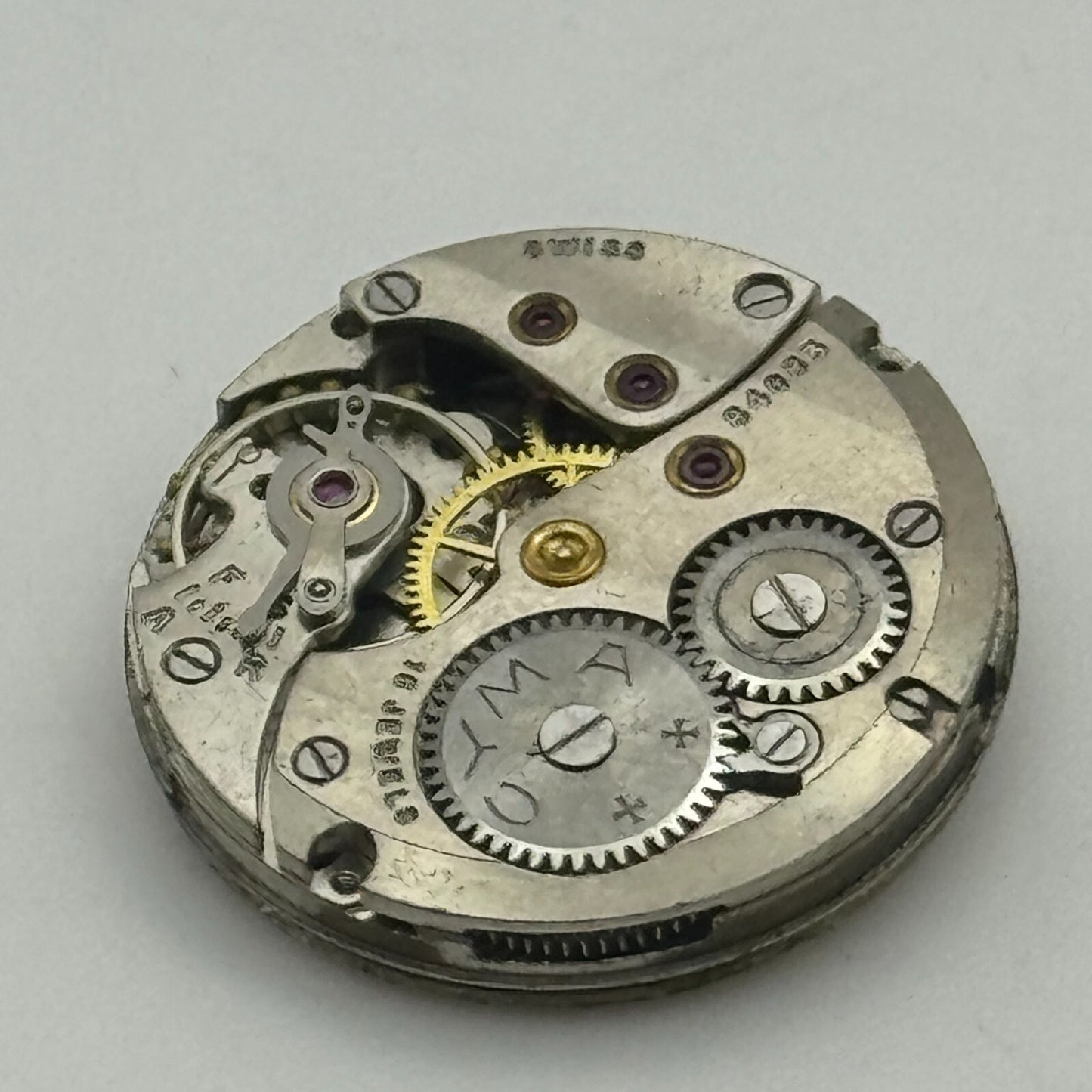 19.7mm Cyma Ref 424k Sub Seconds Manual Wind Watch Movement Swiss Vintage PARTS