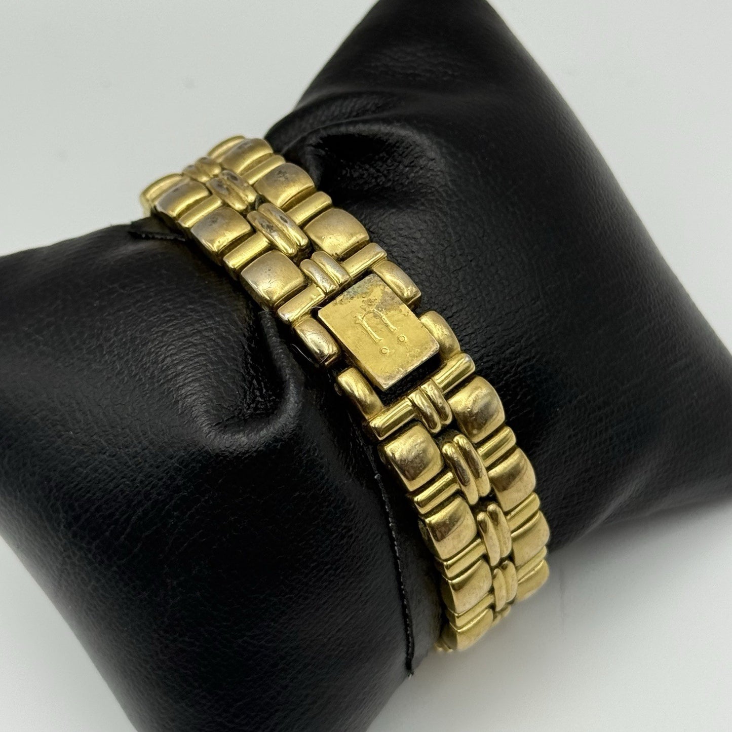 28mm Working Ladies Krug Baumen Baron 4959KL Gold Plated Quartz Watch 5.7 Inches