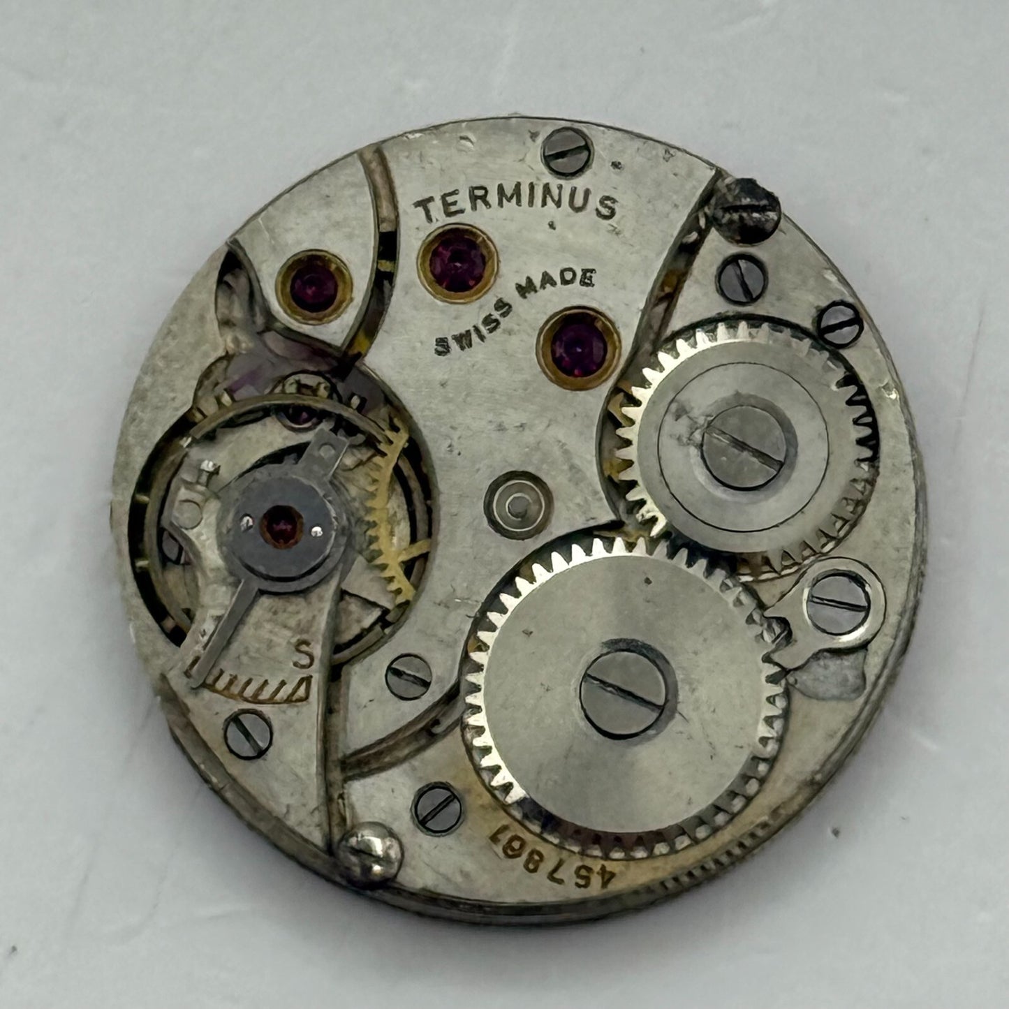 21.9mm Vintage Terminus High Grade Swiss Manual Wind Watch Movement PARTS