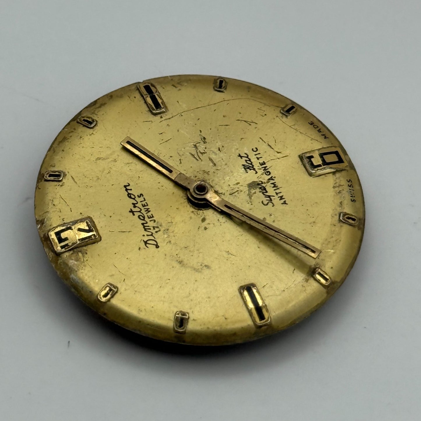 EB 8800 Watch Movement Dimetron Manual Wind Vintage Swiss Parts Repair 26.9mm