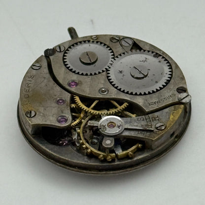 25.2mm Vintage Moeris Sub Seconds Trench Watch Movement Manual Wind PARTS REPAIR