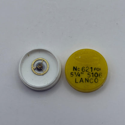 Lanco 5106 Balance Wheel Complete And Spring 5¼’’’ 621 Watch Movement Parts NOS