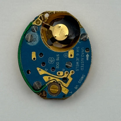 ETA 978.002 Quartz Watch Movement Incomplete Swiss Ladies Vintage Parts Repair