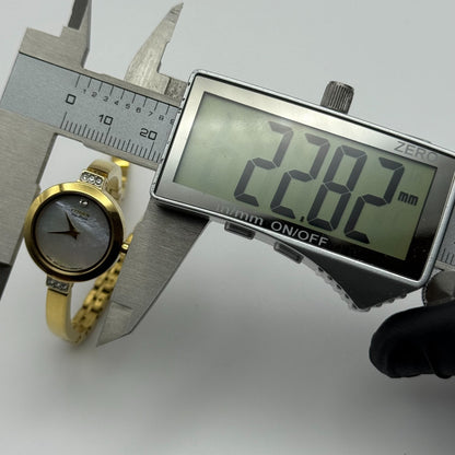 Citizen Eco-Drive Ladies Quartz Watch MOP Dial Gold Tone Japan 21mm PARTS REPAIR