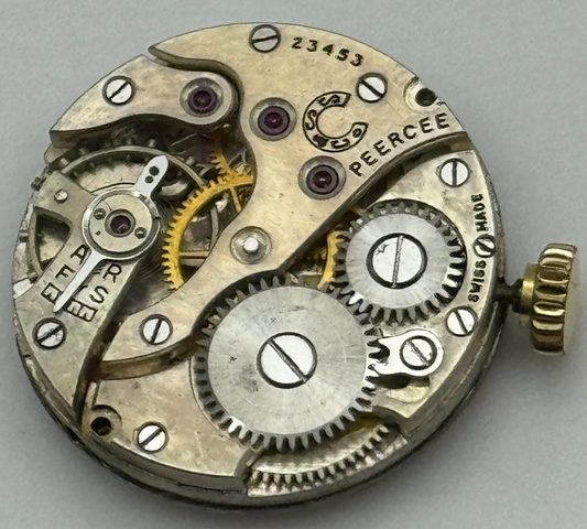 19.6mm Peercee Stauffer S S & Co Manual Wind Swiss Watch Movement Vintage PARTS