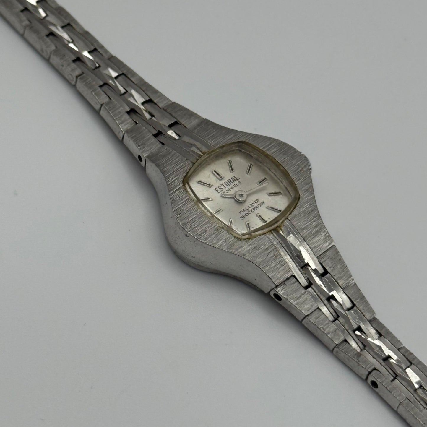 Vintage Ladies Mechanical Watch Estoral Full Lever Shockproof Working 21mm