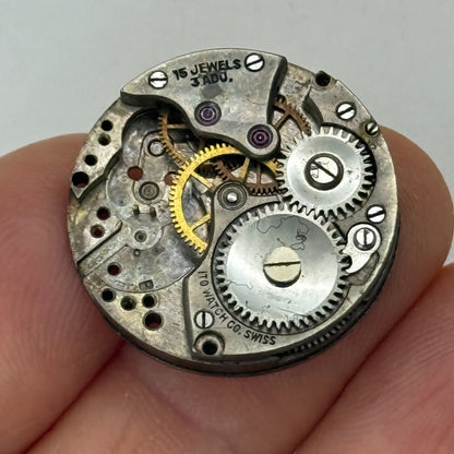 23.5mm Vintage ITO Watch Co 15 Jewels Manual Wind Watch Movement PARTS REPAIR
