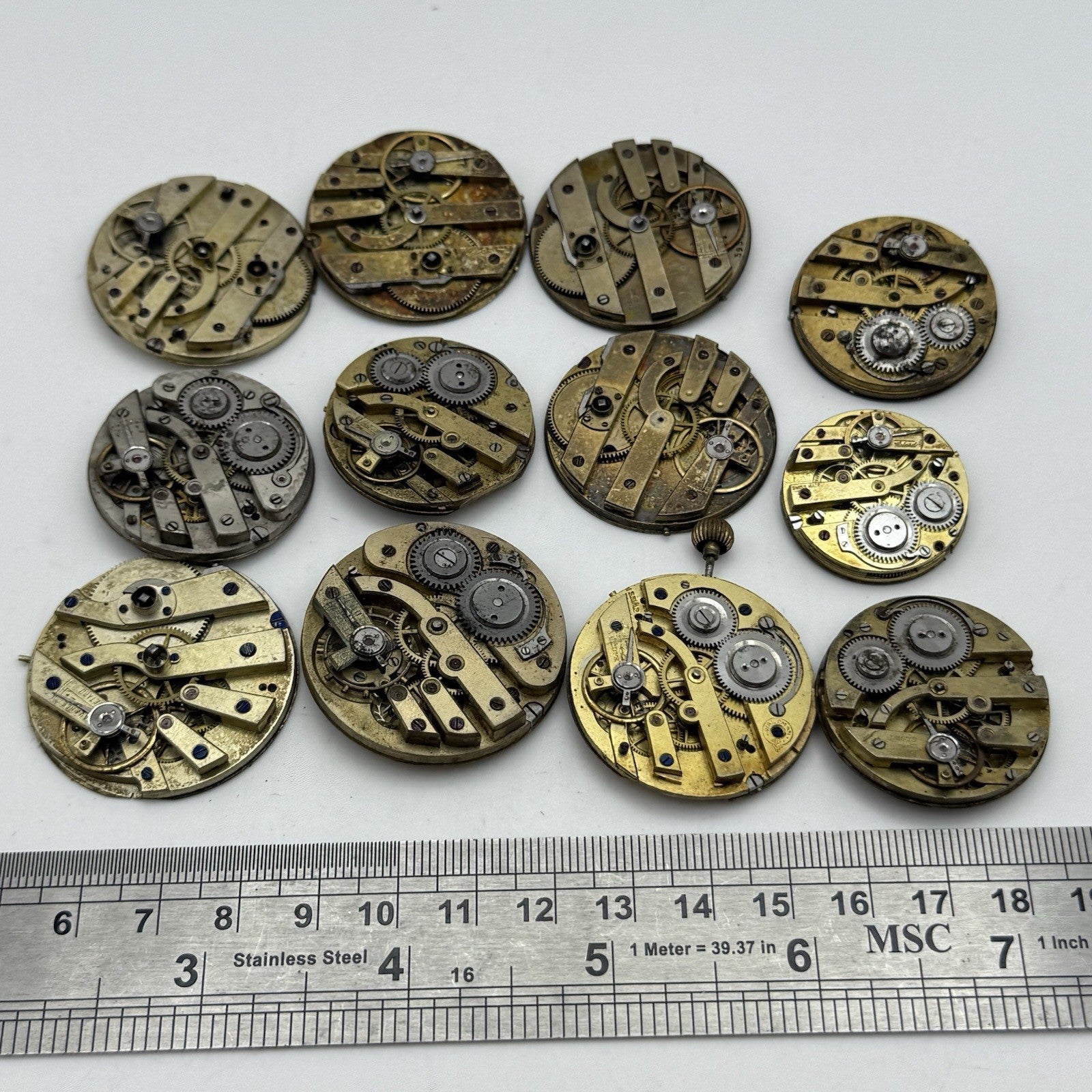 Bundle Mixed Antique / Vintage Pocket Watch Movements Joblot PARTS REPAIR SPARES