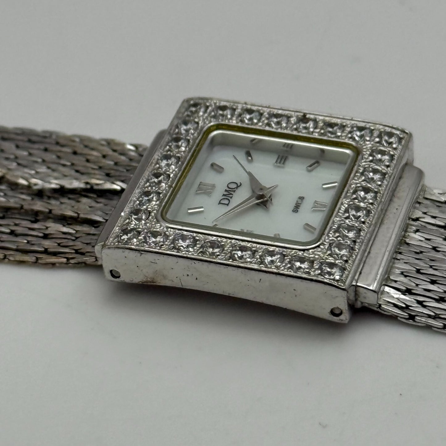 23mm Working Ladies DMQ Jewelled DQCZ Silver Tone Quartz Watch 6 Inches