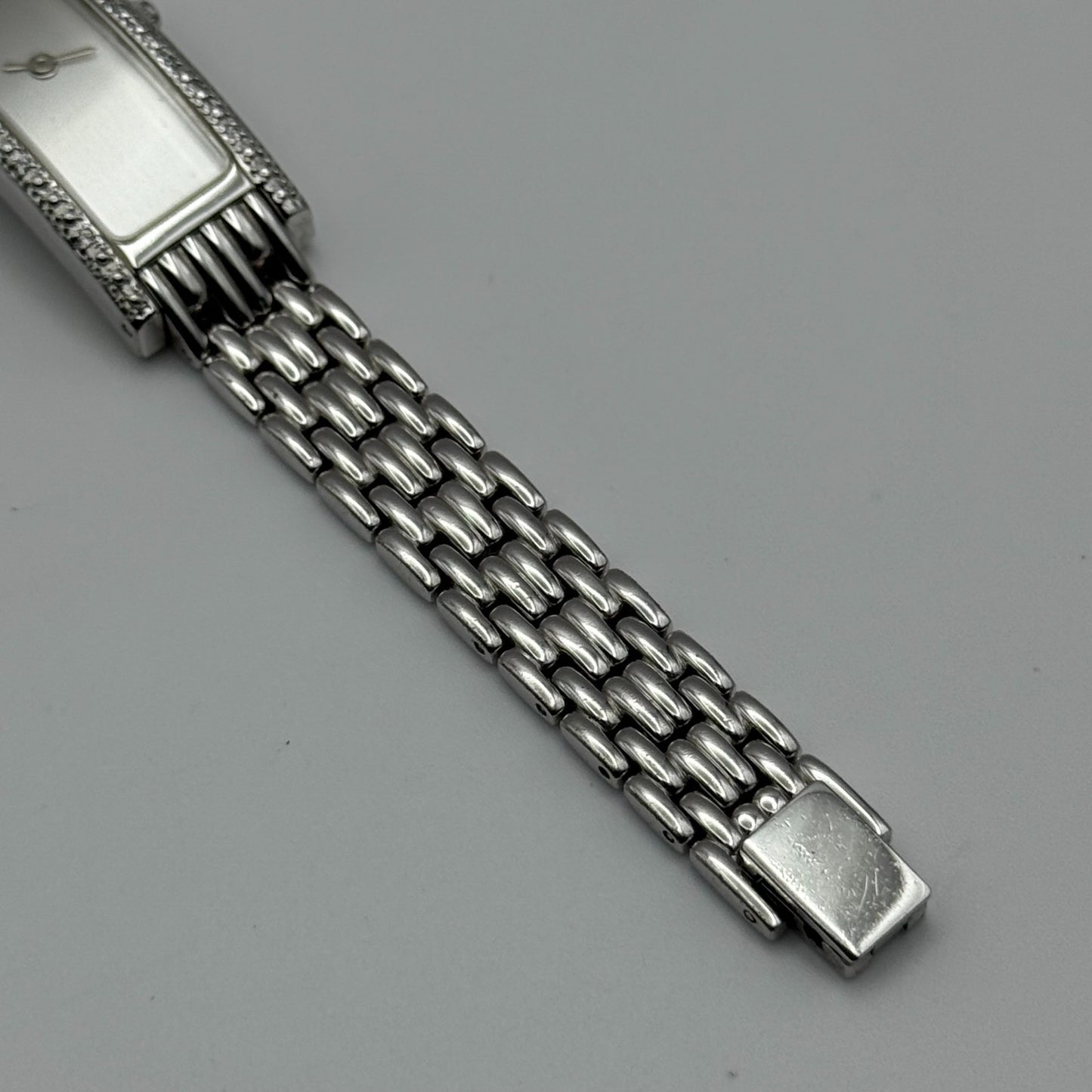 Vogue Ladies Quartz Watch Rectangular Silver Tone Bracelet 16mm PARTS REPAIR
