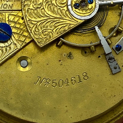 46.3mm Antique Key Wound Balance Ok Pocket Watch Movement PARTS REPAIR SPARES