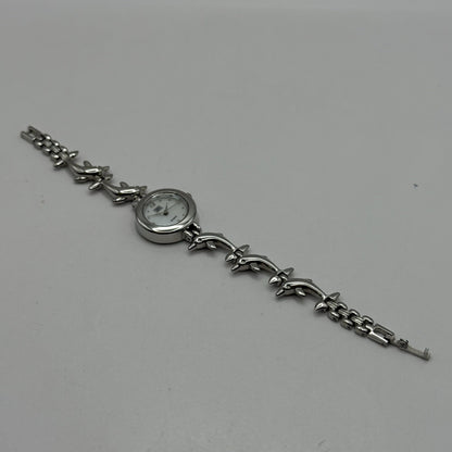 22mm Working Ladies Carvel Dolphin Stainless Steel Quartz Watch 5.75 Inches