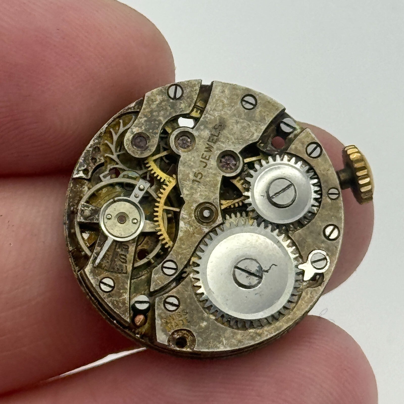 23.7mm AS A Schild 15 Jewels Trench Watch Movement Manual Wind Swiss PARTS SPARE