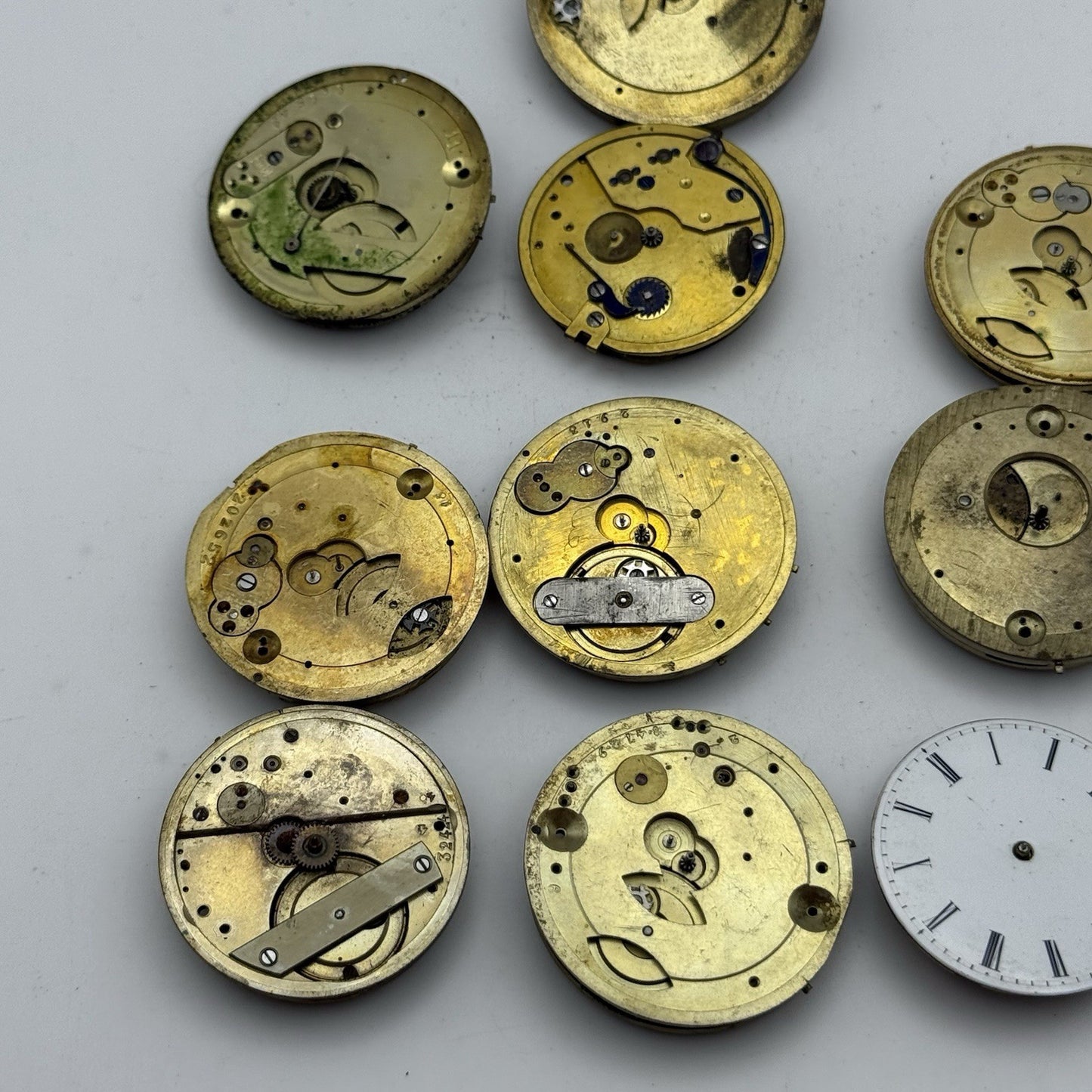 Bundle Mixed Antique / Vintage Pocket Watch Movements Joblot PARTS REPAIR SPARES