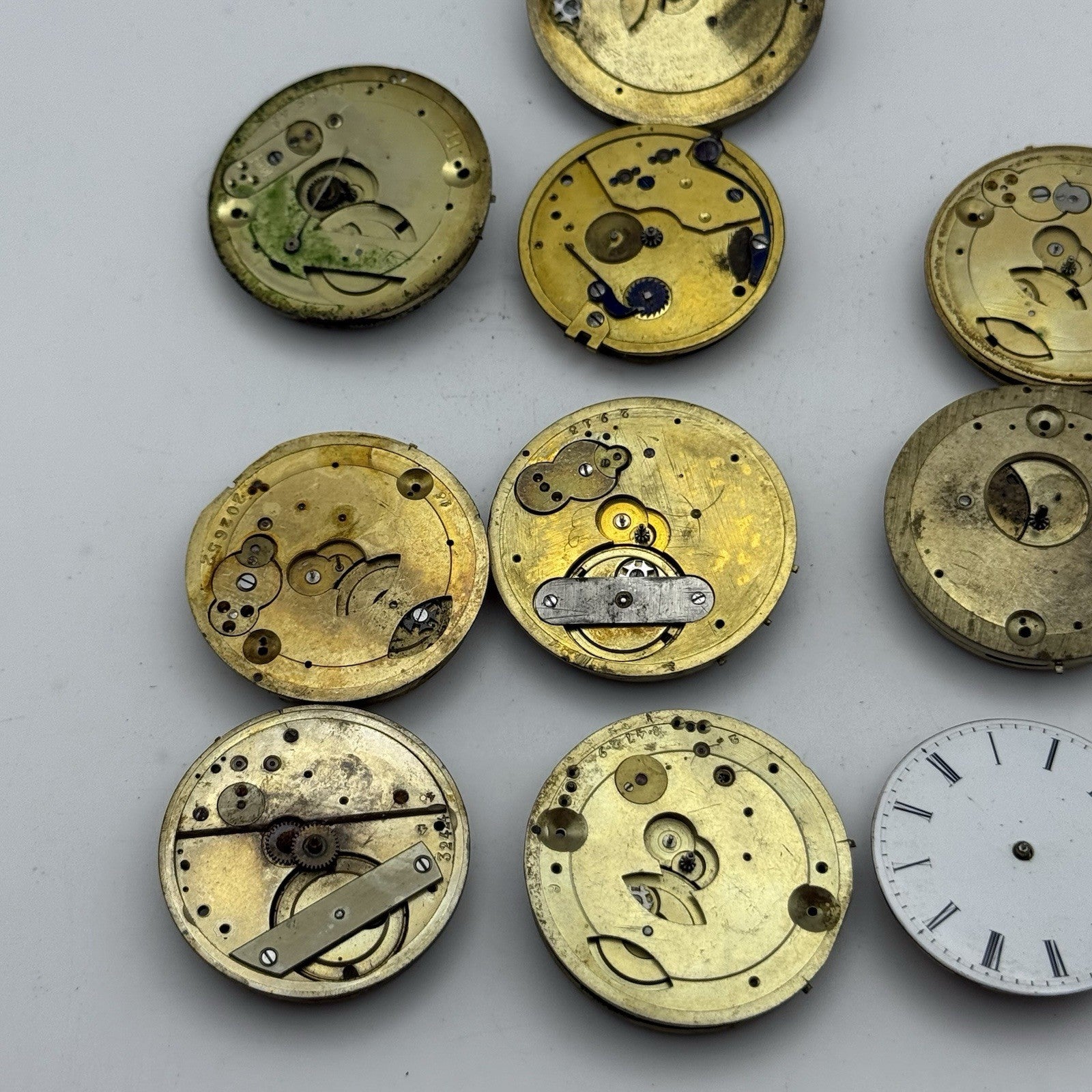 Bundle Mixed Antique / Vintage Pocket Watch Movements Joblot PARTS REPAIR SPARES