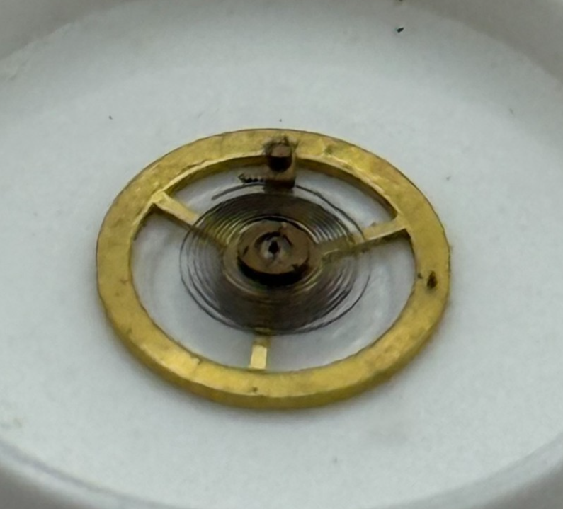 Kasper 200 Balance Wheel Complete And Spring 5¼’’’ Watch Movement Parts NOS