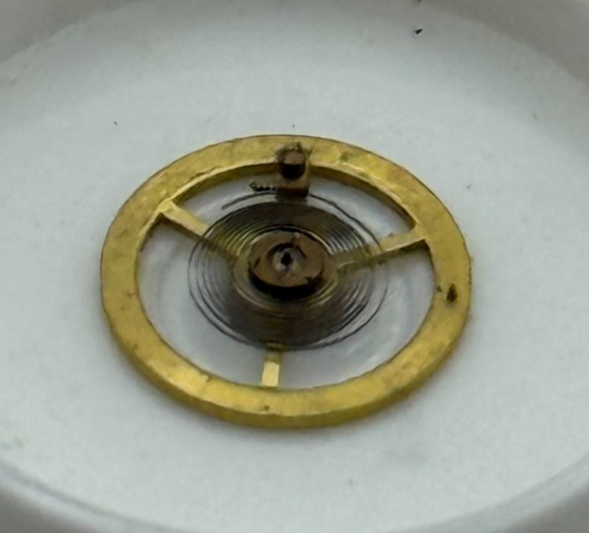 Kasper 200 Balance Wheel Complete And Spring 5¼’’’ Watch Movement Parts NOS