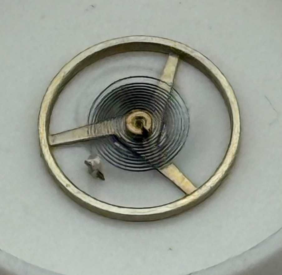 FHF 34-21 Balance Wheel Complete And Spring Inca 1640 M Watch Movement Parts NOS