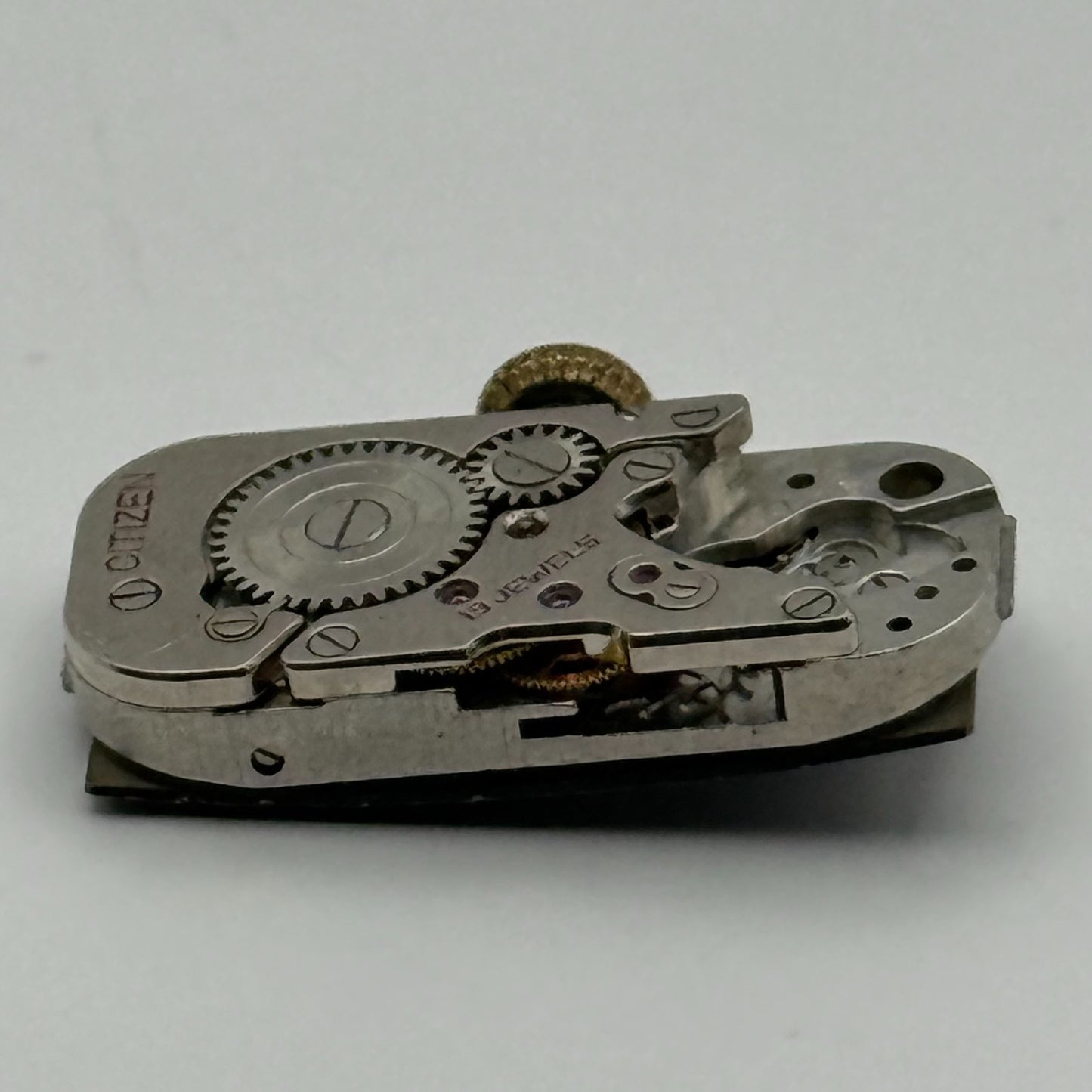 Citizen 9407 Parashock Baguette Watch Movement Manual Wind Vintage Parts 10.2mm