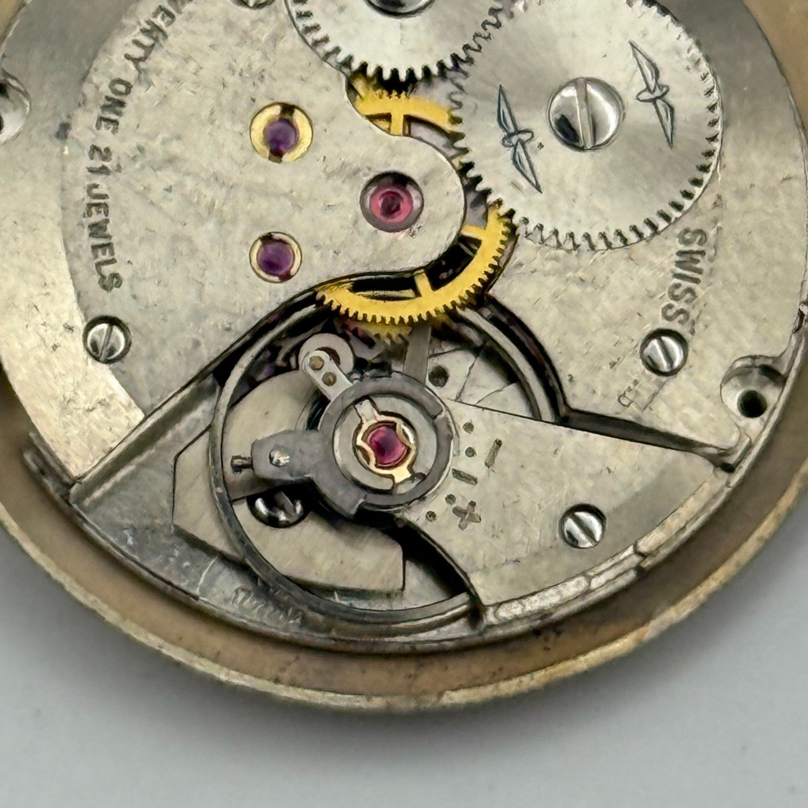 AS 1702/03 Rotary Date Watch Movement Manual Wind Vintage Parts Repair 25.8mm