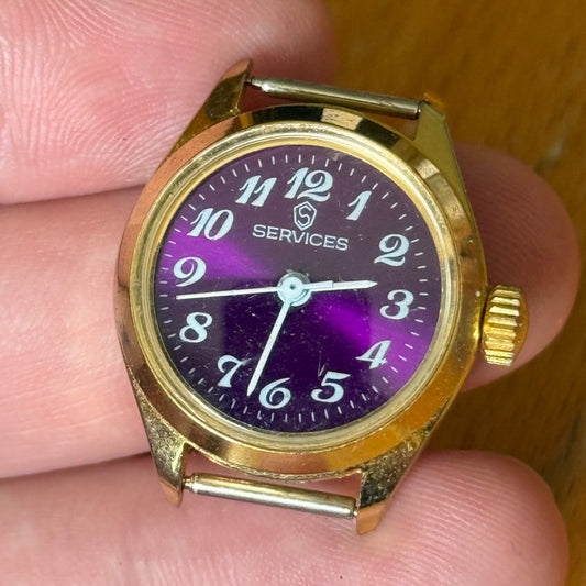 23mm Vintage Services Purple Dial Remex 65 Hong Kong Manual Watch PARTS / REPAIR