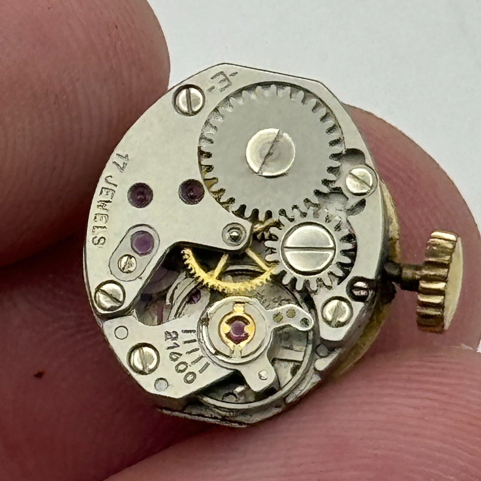 13mm Ladies Anker PUW 1075 Manual Wind Watch Movement 21600 Swiss Vintage PARTS