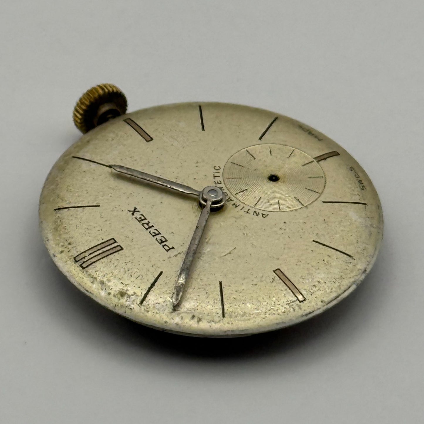 Peerex 15 Jewels Watch Movement Running Manual Wind Vintage Parts Repair 25.8mm