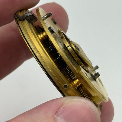 Antique 50mm Good Quality English Pocket Watch Movement Unidentified PARTS SPARE